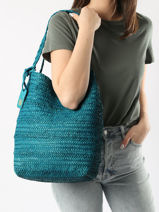 Schoudertas Heritage Leder Biba Blauw heritage RUB1L-vue-porte